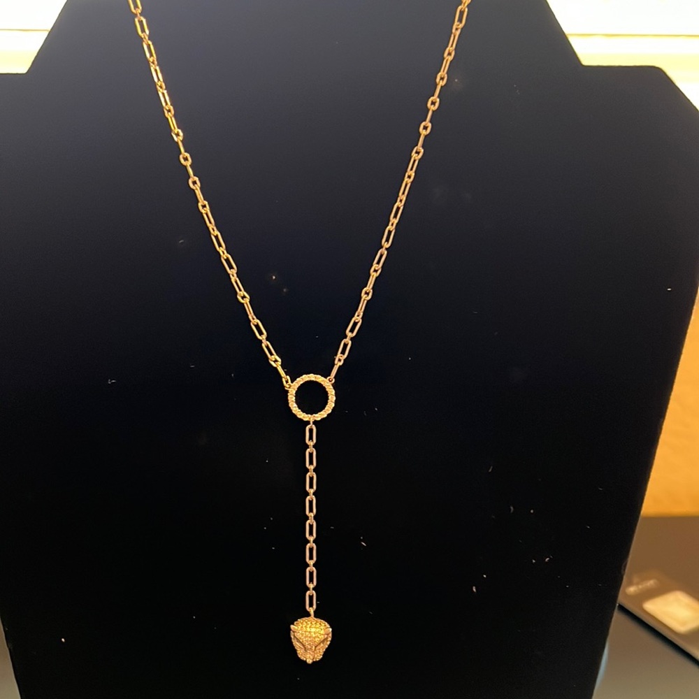 Silver 925 Y cat necklace